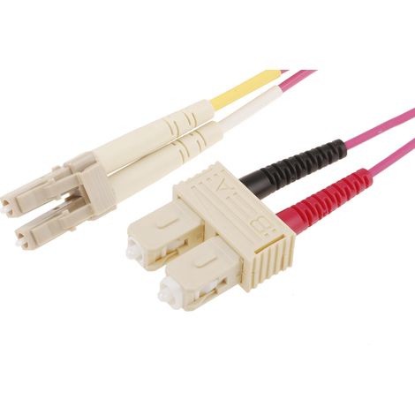 Câble fibre optique RS PRO 2m Avec connecteur / SC, OM4 Multi-mode ( Prix pour 1 )