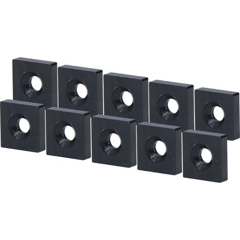 Lot de 10 bouchons fin profilé alliage aluminium trou simple pour machine CNC industrielle et impression 3D noir (1/5)