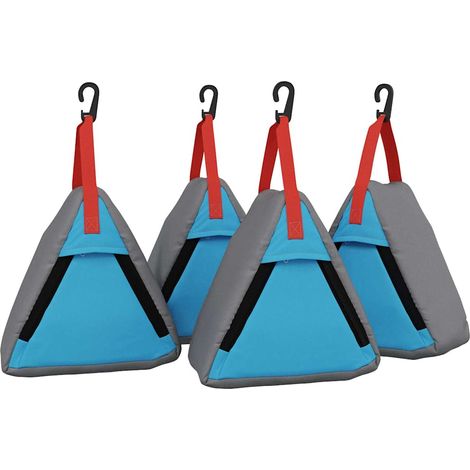 vidaXL  Storage Bag  4 pcs Grey and Blue 24 x 16 x 24 cm Oxford (1/4)