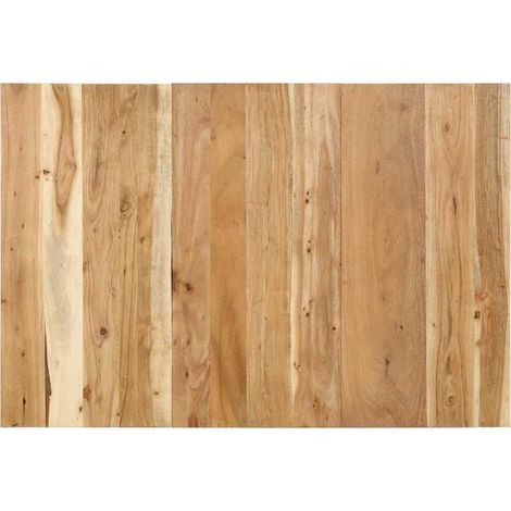 Vidaxl – Tête de lit 120 cm en bois d'acacia massif – Design industriel – Excellent soutien pour lecture – Fixation murale pour gain de place