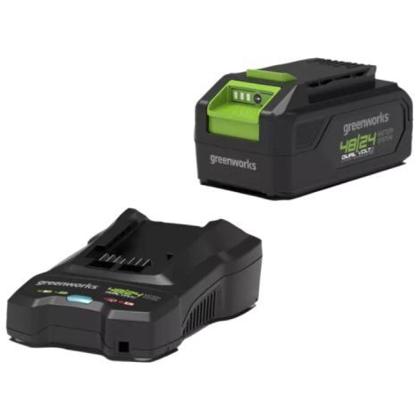 Starter Kit Batería DVT 48V 2,0Ah y 24V 4,0Ah con cargador GREENWORKS - GSK4824B2