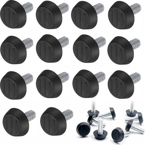 Lot de 22 pieds de nivellement réglables pour meubles - M8 x 23 x 27 mm - Vis pour pieds de chaise,Starlight -Keyoung (1/4)