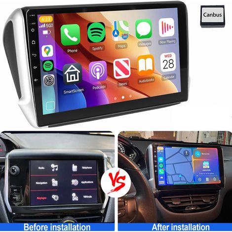 Pour Peugeot 2008/208 2013-2018 Carplay Android 15 Autoradio GPS WiFi BT 1+32G