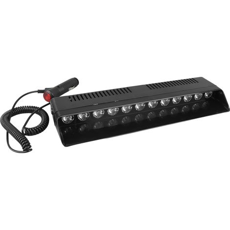 Feux de signalisation d'urgence 12 LED pour voiture, lampe flash de sécurité intérieure pare-brise tableau de bord avec ventouse (1/5)