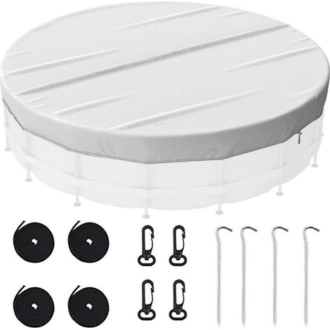 Couverture de piscine gonflable ronde coupe-vent, imperméable et anti-poussière, pour piscines familiales, spas et jacuzzis gonflables - 1,8 m (1/5)
