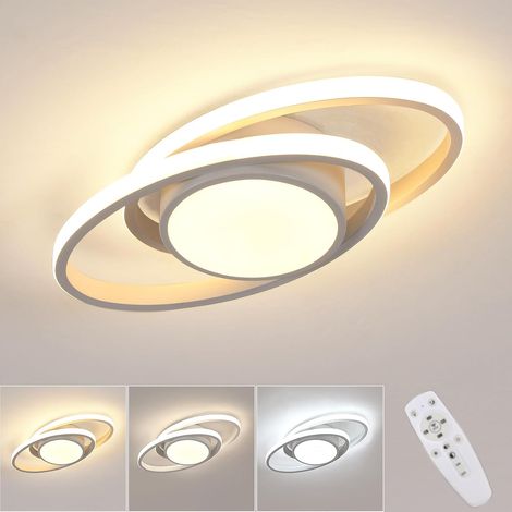 Goeco Modern LED Ceiling Light 39W Dimmable, Round Flush Mount with Remote Control, CCT Colour Changing 3000K-6500K Cool to Warm White, Smart Ceiling Lamp for Living Room Bedroom Kitchen (1/5)