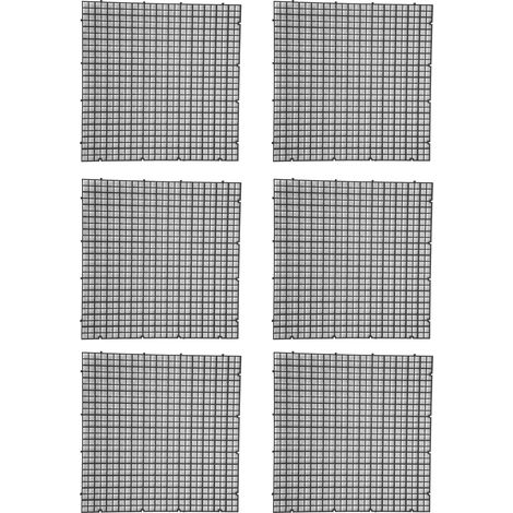 Lot de 6 grilles de séparation pour filtre de fond d'aquarium, noires, 30 x 30 cm (1/5)