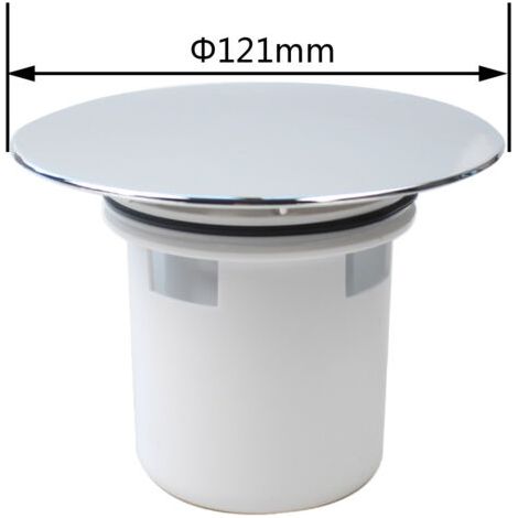 Tapa de ducha de plástico cromado con cesta de desagüe interior - Crezuo