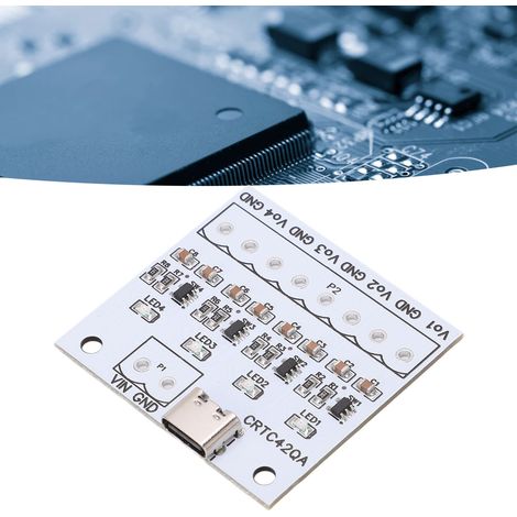 Module de chargeur de batterie lithium-ion polymère 4 canaux Type-C pour batteries 3,7 V 18650 503035 603443 CRTC42QAB (1/5)