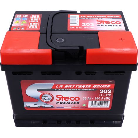 Batterie 12V 55Ah 560A 207x175x190 mm steco premier stecopower - 202