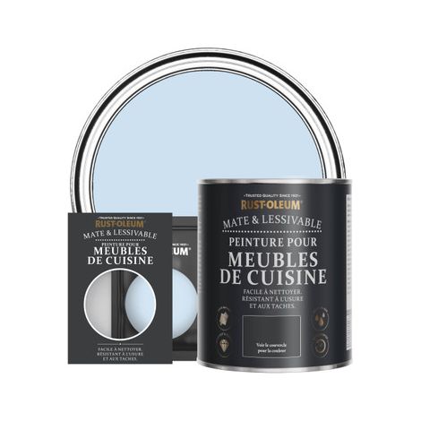 Peinture pour Meubles de Cuisine, Finition Mate - Bleu Poudré (1/3)