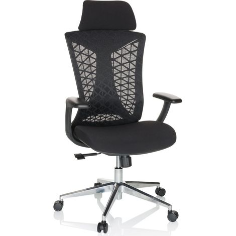 Bürostuhl / Drehstuhl FALEO B Netzstoff / Stoff schwarz hjh OFFICE (1/5)
