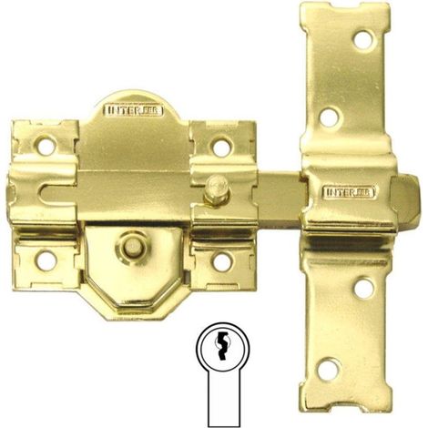 Cerrojo sobr. 86mm 31 dorado dor bombillo 50mm cadena reten.