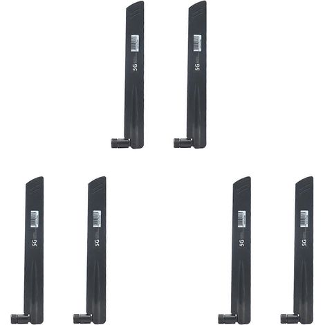 Lot de 6 antennes 3G/4G/5G 600-6000 MHz, gain 18 dBi, connecteur SMA mâle, pour carte réseau sans fil, routeur Wi-Fi, signal élevé (C) (1/5)