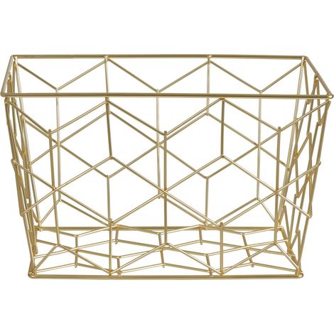 Premier Housewares Vertex Contour Matte Gold Storage Basket (1/5)