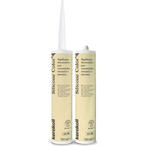 Kerakoll Silicone Color KK88 - Sigillante siliconico Crema 310ml - Impermeabile e resistente