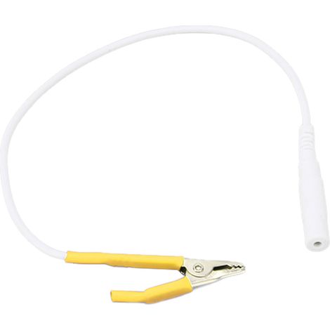 Pince crocodile jaune pour connexions électriques, câble de test et électrodes médicales (1/5)