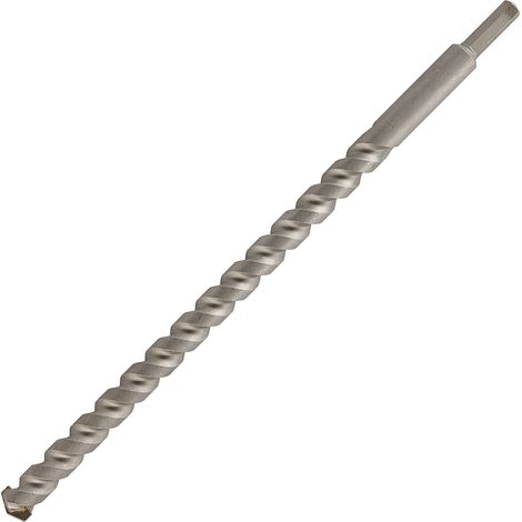 Foret à Béton Grande Longueur Hm-ct Ø 10 mm Longueur de Spirale 300 mm Longueur Totale 400 mm Angle de Pointe 130° Noyau Dur Sablé Argent (1/5)