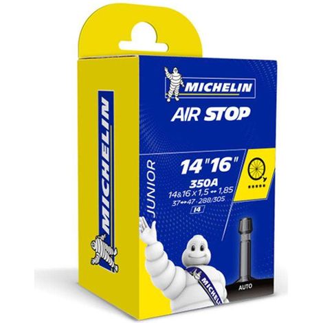 Chambre à air Michelin Airstop 14 16 x 1,5-1,85 350A (37/47-288/305) I4 Valve Schrader vélo enfant Junior VTT