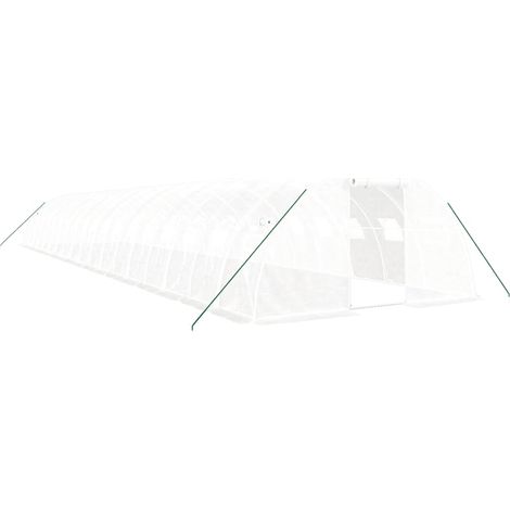 Serra tenda riparo piante fiori ortaggi con struttura in acciaio 72 m² 18 x 4 x 2 m bianco 020044625