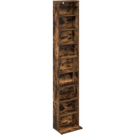 CD Cabinet Smoked Oak 33 x 23.5 x 175 cm Engineered Wood vidaXL (1/5)