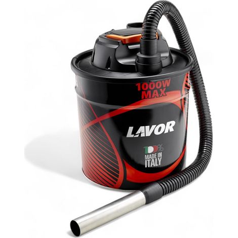 Aspiracenere elettrico 1000w capacità 18 litri fusto acciaio filtro lavabile tubo flessibile 1m per stufe e caminetti (1/4)