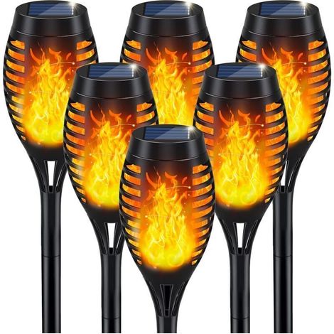 Altre lampadine per esterni, confezione da 6 torce solari per giardino, per decorazione e illuminazione esterna del giardino (1/4)