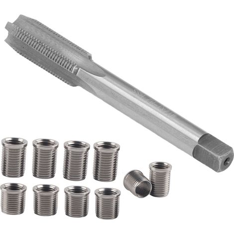 Zündkerzengewinde-Reparaturwerkzeug M10x1,0 Schraube + M12x1,0 Gewindebohrer Kfz-Zubehör-Hardware-Kit (1/5)