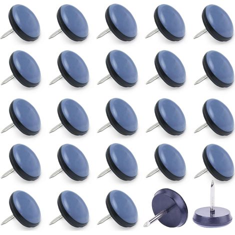 [NUNCA UTILIZADO]24 deslizadores para muebles de 25 mm con clavos inoxidables de teflón PTFE para mover muebles pesados sin esfuerzo – Protección del suelo (1/5)