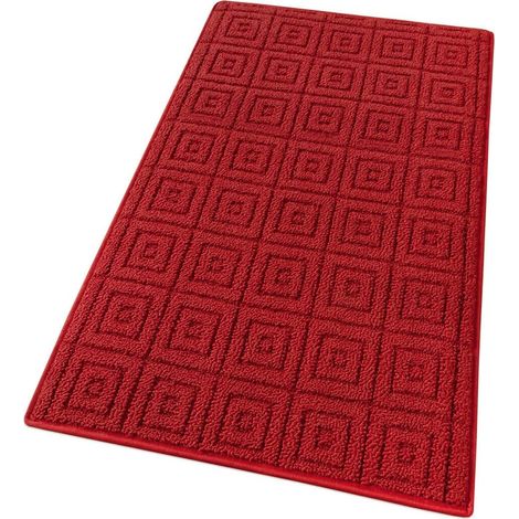Tappeto Cucina 3D Bordeaux 100% Made in Italy Antiscivolo Tinta Unita Lavabile Morbido Assorbente In Varie misure - 50x80 cm