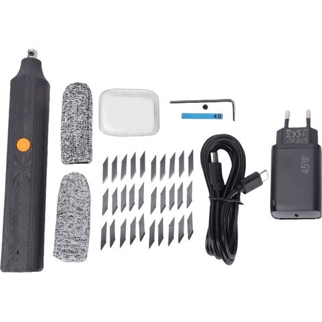 Ensemble de coupe ultrasonique 40KHz, outil de coupe portatif avec 30 lames pour impression 3D plastique bois résine prise ue