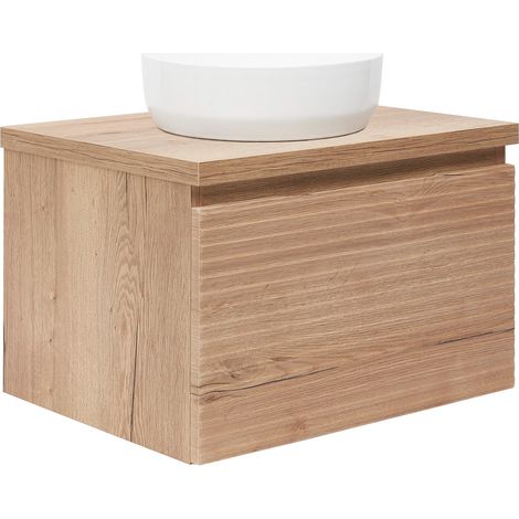 Naturel Mobile bagno Savona 78x43x44,8 cm in rovere naturale halifax opaco (SAVONA80DHD)