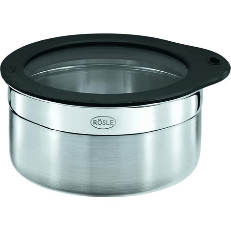 Boîte Repas avec couvercle fraîcheur, boîte de rangement pour conserver les aliments, hygiénique et neutre au goût, acier inoxydable 18/10, passe au lave-vaisselle, 12 cm (1/5)