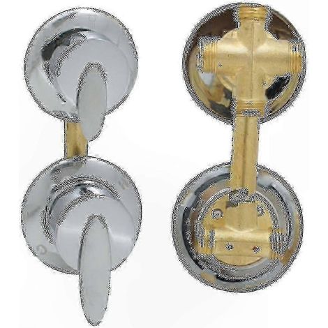 Mitigeur de douche en laiton compatible avec une utilisation en cabine, doté d'une fonctionnalité durable à 4 voies. (1/5)