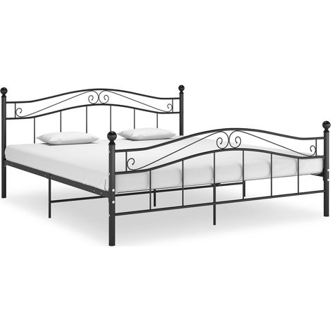 Bett Schwarz Metall 180x200 cm