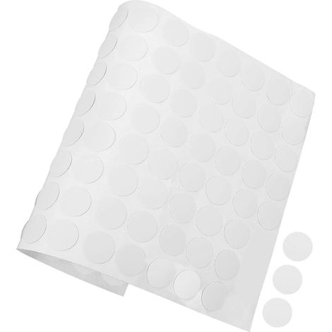 96 cache-vis blancs décoratifs par feuille, autocollants pour trous de vis en PVC (1/5)