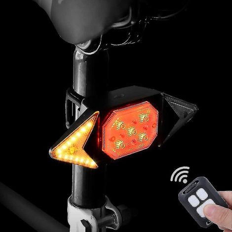 Clignotants de vélo avec télécommande sans fil, feu arrière clignotant pour vélo