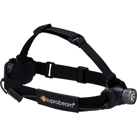Lámpara de casco LED, dimensiones : 70 x 49 x 42 mm, duración de servicio 10-30 h, luminosidad de 15 - 150 (regulador) 250 (Boost) lm, Peso : 160 g