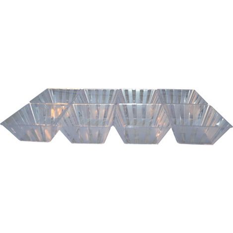 Ensemble de 8 coupelles carrées transparentes