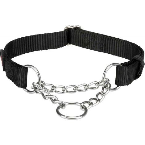 Premium collier semi-étrangleur S-M: 30-40 cm/15 mm, noir (1/3)