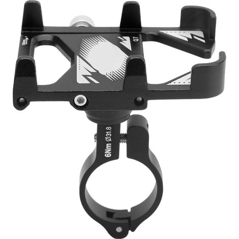 360° drehbare, verstellbare Handyhalterung aus Aluminiumlegierung für Fahrradlenker, Schwarz (1/5)