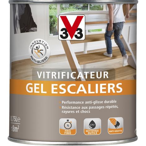 V33 Treppen-Gellack, farblos, seidenmatt, 0,75 l V33