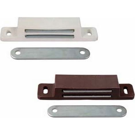 25PZ CRICCHETTO MAGNETICO RETTANGOLARE GIGANTE - mm.87x20x15h. in plastica marr