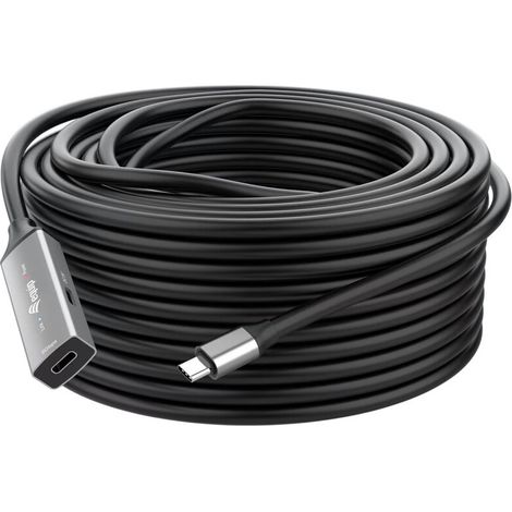 Equip Kabel USB-C3.2-C Gen1 Akt.Erweit.St/Bu 5.00m schwarz (133356)