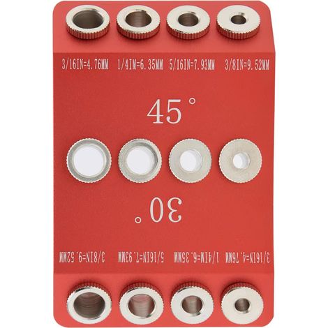 Gabarit de perçage à angle de 30°, 45° et 90°, pour trous inclinés et droits, 4 tailles (1/5)
