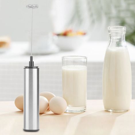 Elektrischer, wiederaufladbarer Milchaufschäumer aus Edelstahl für den Haushalt, Küchenmixer, Mixer, Küchenutensilien mit USB-Anschluss (1/5)
