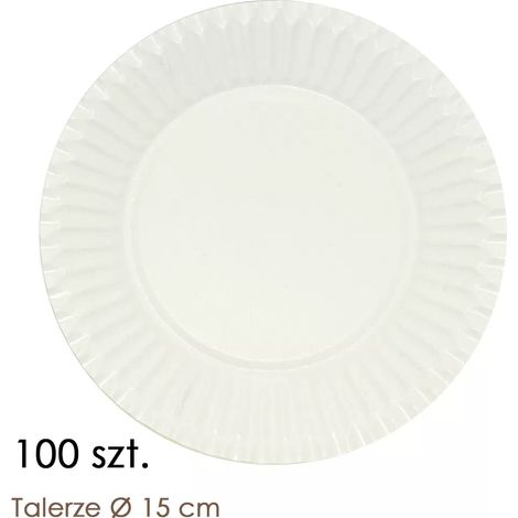 Assiettes en papier 15 cm petites, écologiques, pour traiteur et fêtes, blanches, 100 pièces. (1/5)