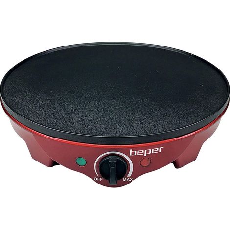 Northix BT.700Y Crêpière électrique rouge noir 30 cm