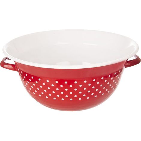 Bol de cocina esmaltado para mezclar, amasar y preparar masa para ensaladas, 34 cm, 9 L