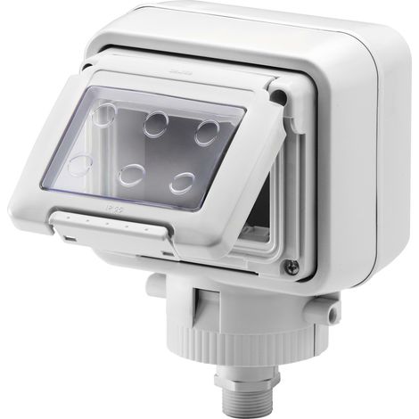 Gewiss contenitore per apparecchi system stagno 3 posti fissaggio testa palo grigio gw27056